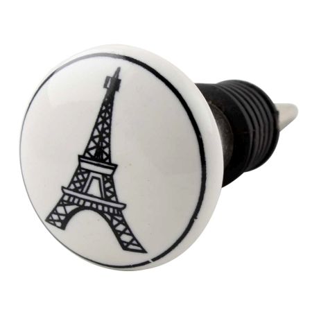 Eiffel Tower Ceramic Flat Wine Stopper 